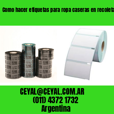 Como hacer etiquetas para ropa caseras en recoleta  buenos aires