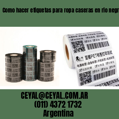 Como hacer etiquetas para ropa caseras en rio negro