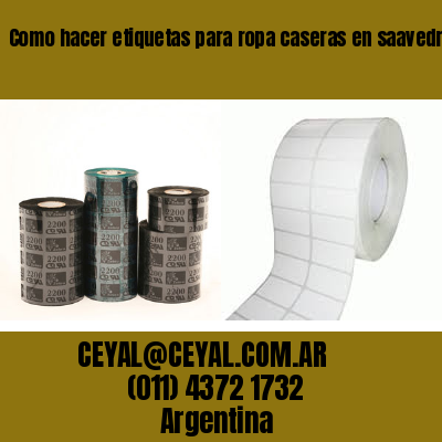 Como hacer etiquetas para ropa caseras en saavedra