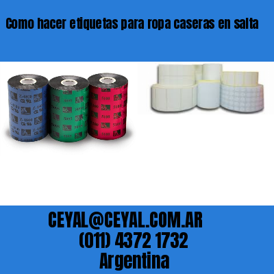 Como hacer etiquetas para ropa caseras en salta