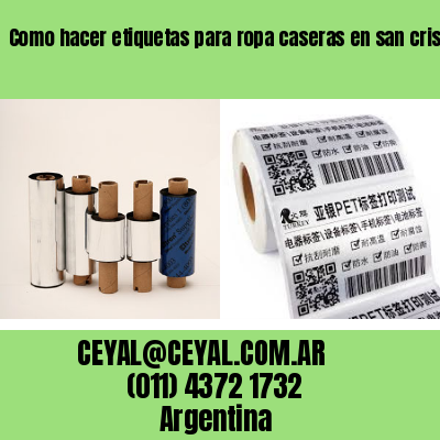 Como hacer etiquetas para ropa caseras en san cristóbal