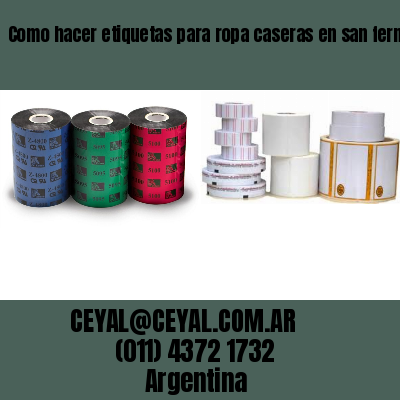 Como hacer etiquetas para ropa caseras en san fernando