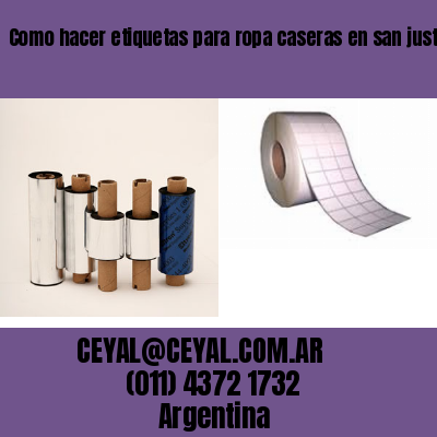 Como hacer etiquetas para ropa caseras en san justo
