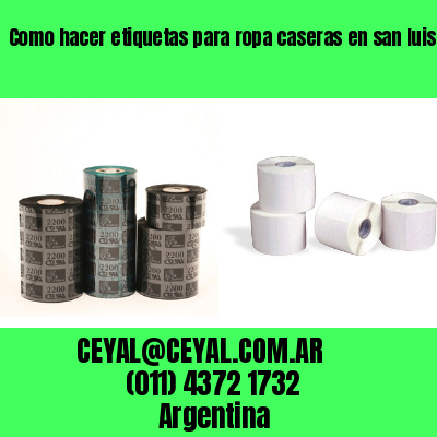 Como hacer etiquetas para ropa caseras en san luis