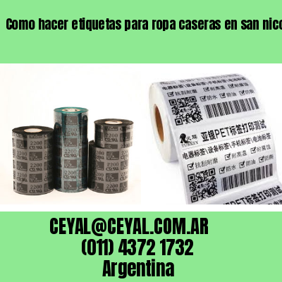 Como hacer etiquetas para ropa caseras en san nicolás