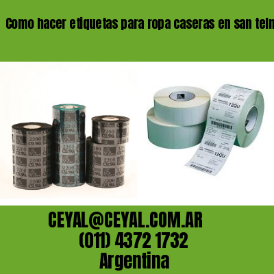 Como hacer etiquetas para ropa caseras en san telmo  buenos aires