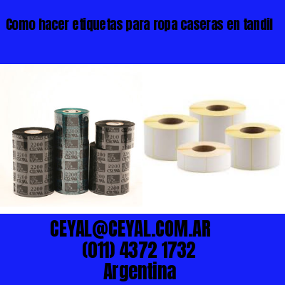 Como hacer etiquetas para ropa caseras en tandil