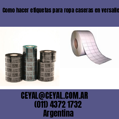Como hacer etiquetas para ropa caseras en versalles