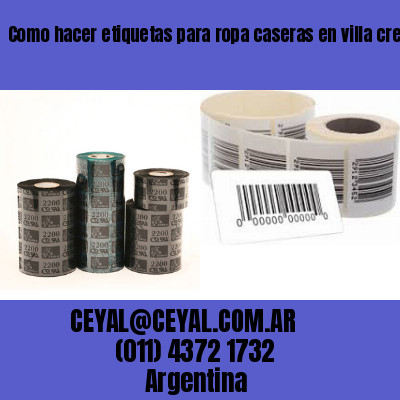 Como hacer etiquetas para ropa caseras en villa crespo  buenos aires