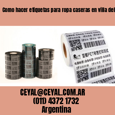 Como hacer etiquetas para ropa caseras en villa del parque