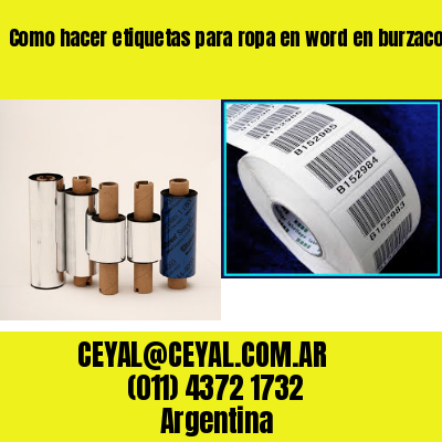Como hacer etiquetas para ropa en word en burzaco