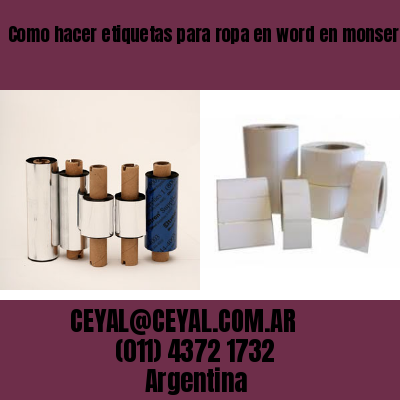 Como hacer etiquetas para ropa en word en monserrat  buenos aires