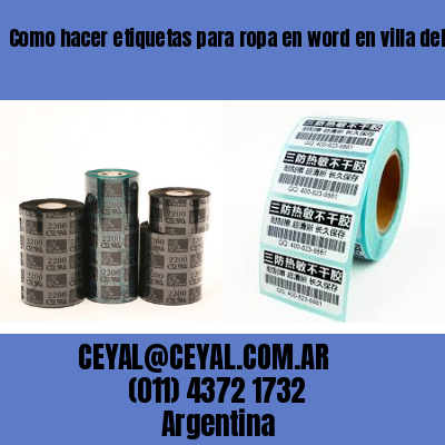 Como hacer etiquetas para ropa en word en villa del parque