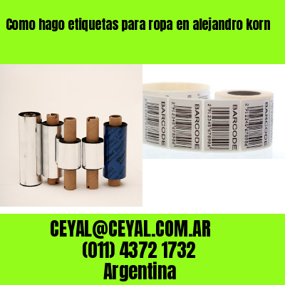 Como hago etiquetas para ropa en alejandro korn