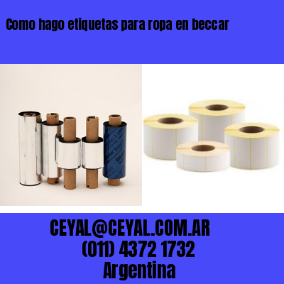 Como hago etiquetas para ropa en beccar