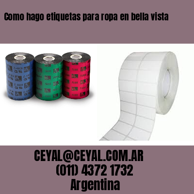 Como hago etiquetas para ropa en bella vista
