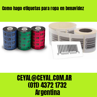 Como hago etiquetas para ropa en benavidez