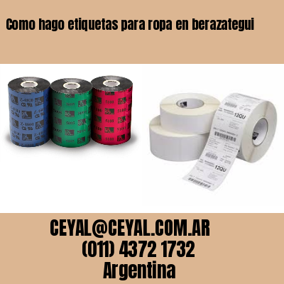 Como hago etiquetas para ropa en berazategui