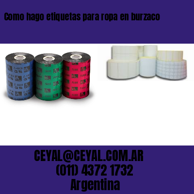 Como hago etiquetas para ropa en burzaco