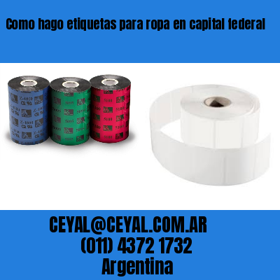 Como hago etiquetas para ropa en capital federal