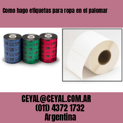 Como hago etiquetas para ropa en el palomar
