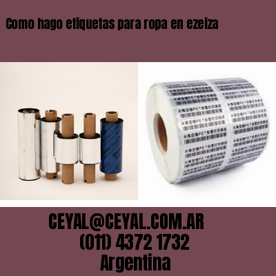 Como hago etiquetas para ropa en ezeiza