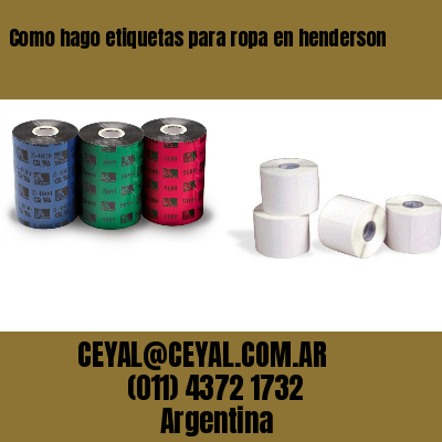Como hago etiquetas para ropa en henderson