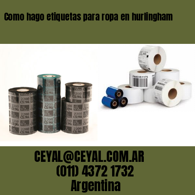Como hago etiquetas para ropa en hurlingham