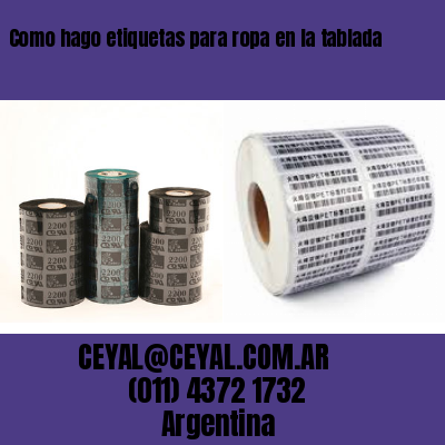 Como hago etiquetas para ropa en la tablada