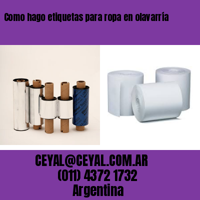 Como hago etiquetas para ropa en olavarría