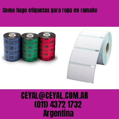 Como hago etiquetas para ropa en ramallo