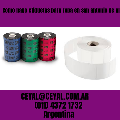 Como hago etiquetas para ropa en san antonio de areco