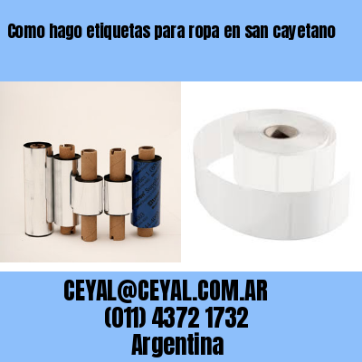 Como hago etiquetas para ropa en san cayetano