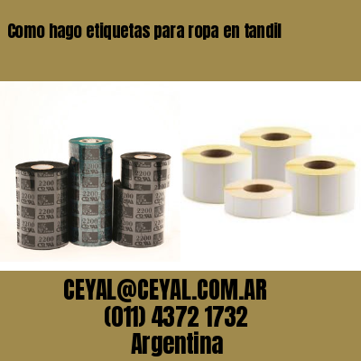 Como hago etiquetas para ropa en tandil