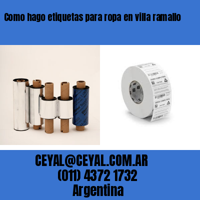 Como hago etiquetas para ropa en villa ramallo