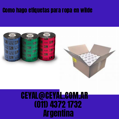 Como hago etiquetas para ropa en wilde