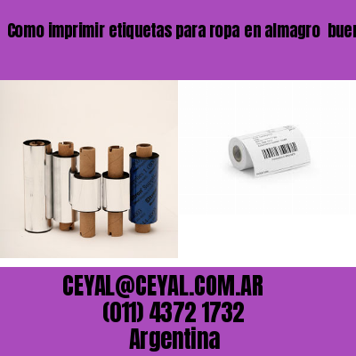 Como imprimir etiquetas para ropa	en almagro  buenos aires