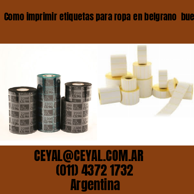 Como imprimir etiquetas para ropa	en belgrano  buenos aires