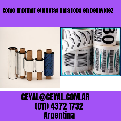 Como imprimir etiquetas para ropa	en benavidez