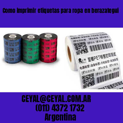 Como imprimir etiquetas para ropa	en berazategui
