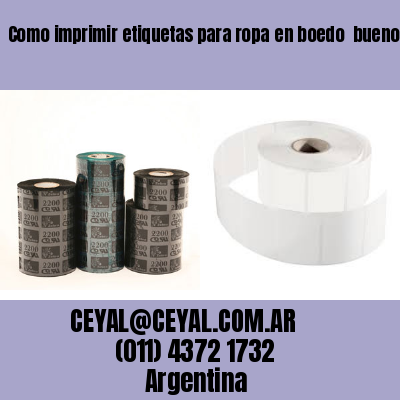 Como imprimir etiquetas para ropa	en boedo  buenos aires