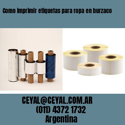 Como imprimir etiquetas para ropa	en burzaco