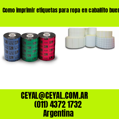 Como imprimir etiquetas para ropa	en caballito buenos aires