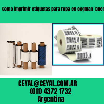 Como imprimir etiquetas para ropa	en coghlan  buenos aires