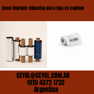 Como imprimir etiquetas para ropa	en coghlan