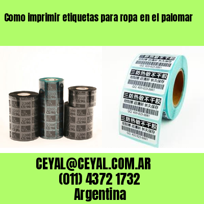 Como imprimir etiquetas para ropa	en el palomar