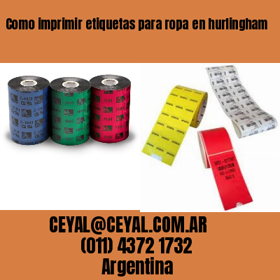 Como imprimir etiquetas para ropa	en hurlingham