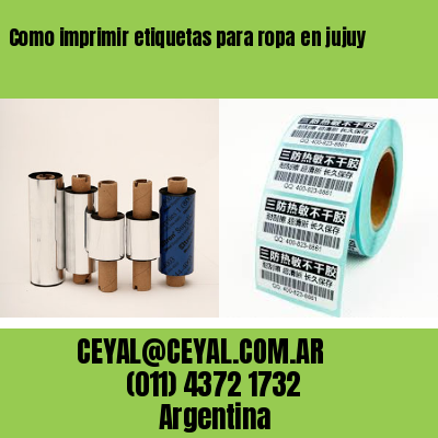 Como imprimir etiquetas para ropa	en jujuy