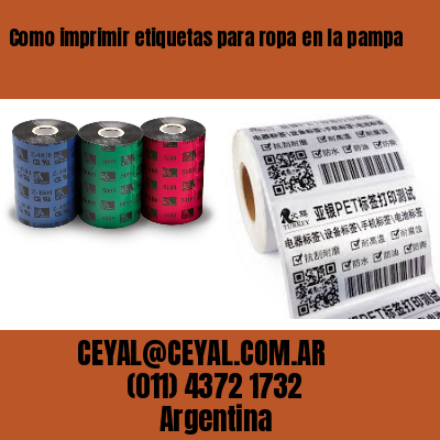 Como imprimir etiquetas para ropa	en la pampa