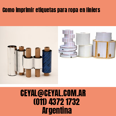 Como imprimir etiquetas para ropa	en liniers